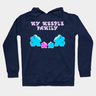 Meeple family 2 man 1 boy 1 girl Hoodie